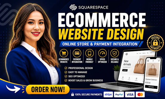 do squarespace ecommerce website design, online store and payment integration