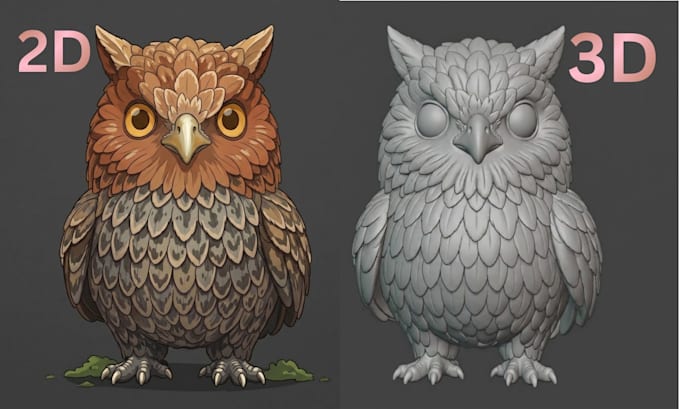 convert 2d image to 3d printable model stl file