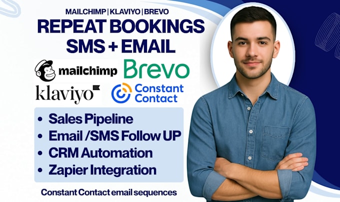 automate mailchimp email campaign klaviyo brevo constant contact sms marketing