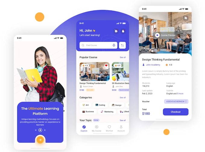 develop e learning app, educational app, kid learning app, language learning app