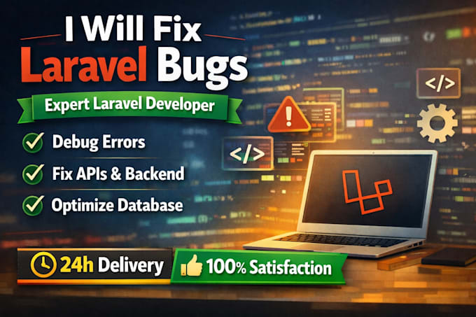 fix laravel bugs, API issues, and database errors