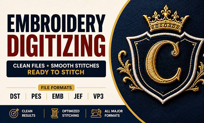 digitize your logo for embroidery dst pes emb jef files