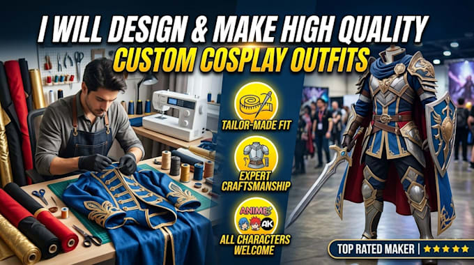 Design and make high quality custom cosplay outfits by Ava_grenier | Fiverr