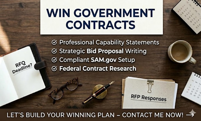write winning government contract proposals, samgov and capability statement