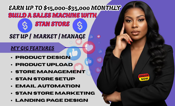 setup stan store digital product stan store design stan store marketing