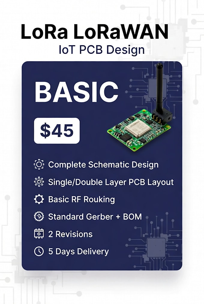 create expert lorawan iot pcb design schematic layout gerber esp32 stm32