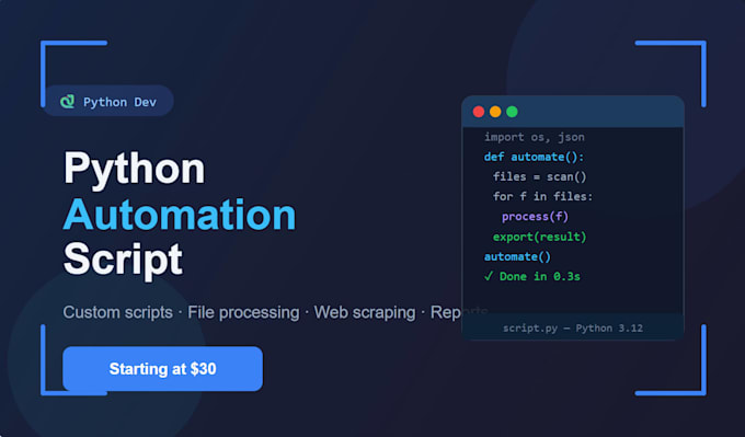 create a custom python automation script