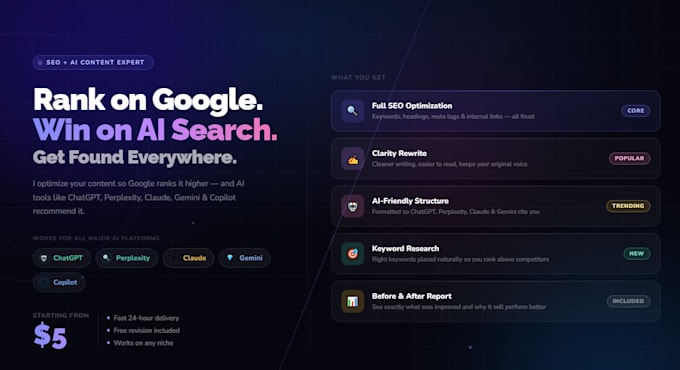 do ai SEO for chatgpt and gemini visibility
