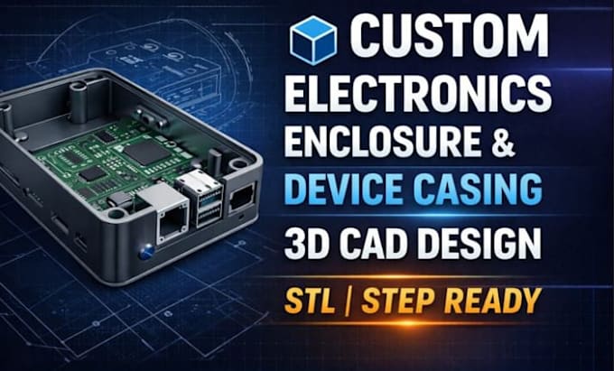 design custom electronics enclosure and device casing 3d cad model