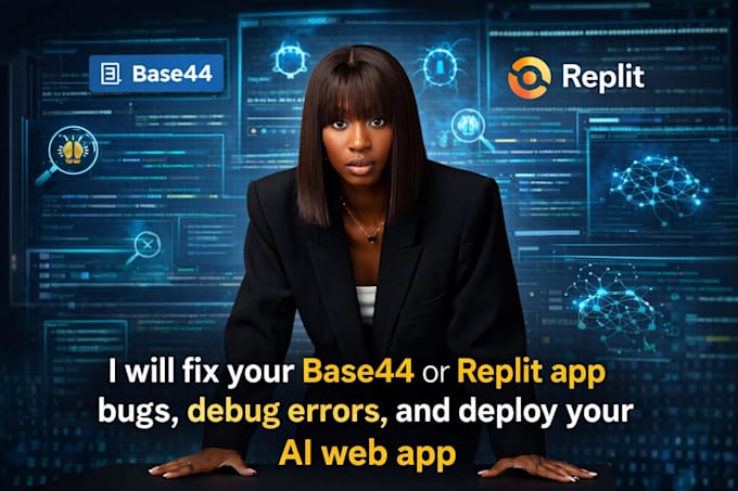fix your base44 or replit app bugs, debug errors, and deploy your ai web
