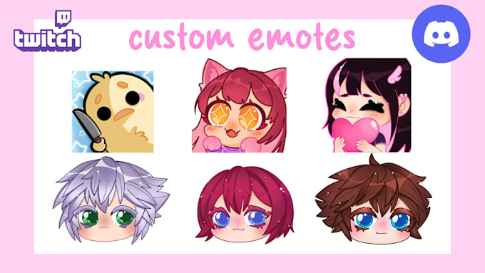 create custom and cute twitch and discord emotes