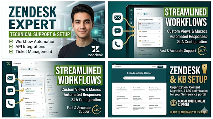 provide zendesk technical support and ticket management