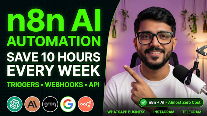 build n8n ai automation workflows with webhooks and API integrations