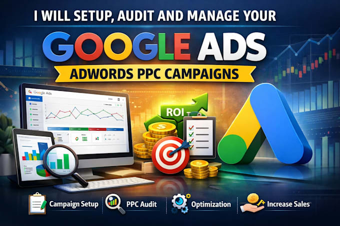 setup audit and manage your google ads adwords PPC campaigns