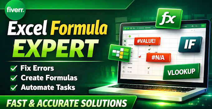 solve excel formulas, vlookup, xlookup