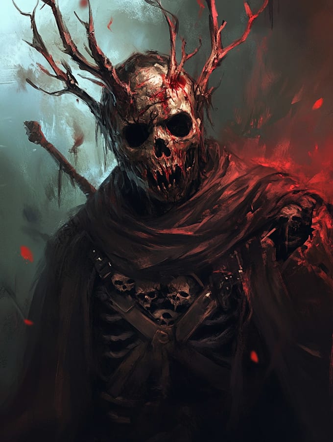 draw cute dark or cute horror illustrations