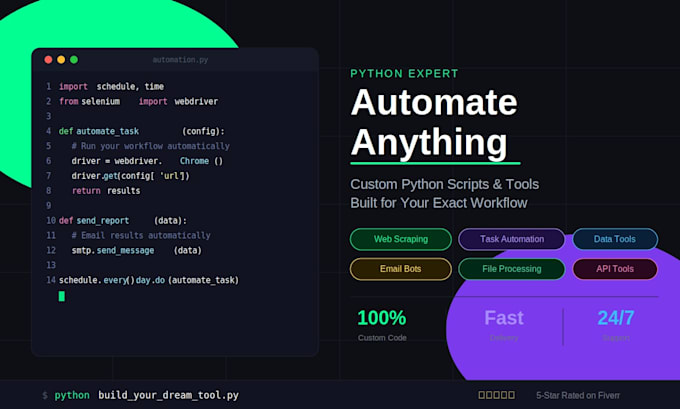 build python automation scripts and custom tools