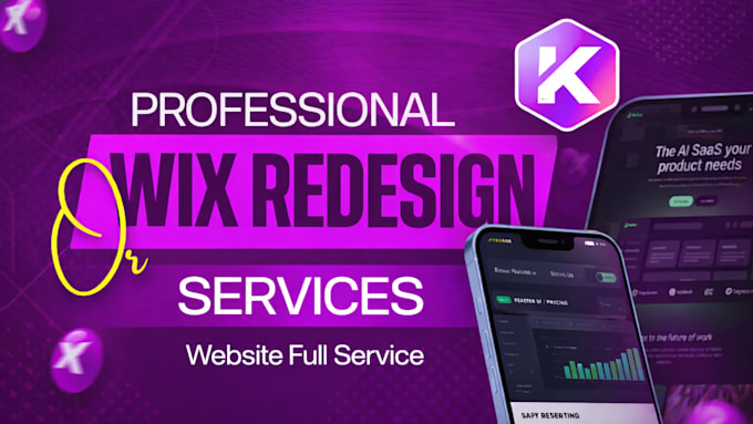 redesign and design a professional wix website