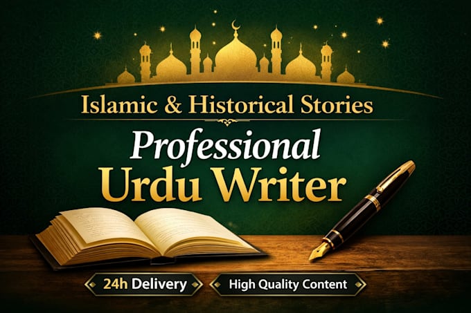 write islamic and historical stories in urdu professionally