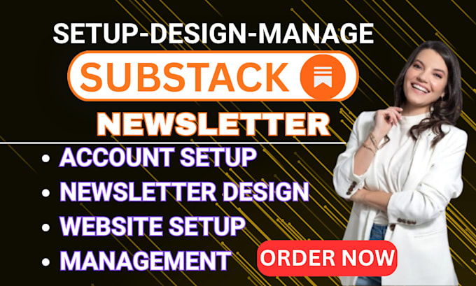 Setup substack, newsletter design substack email template manage ...