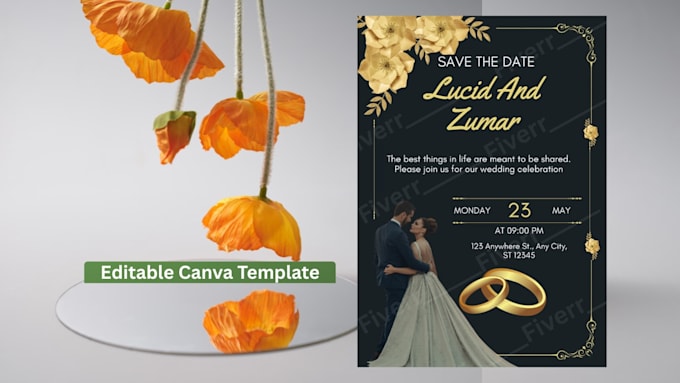 create modern wedding invitation cards and templates