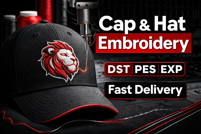 convert your logo into cap and hat embroidery digitizing file
