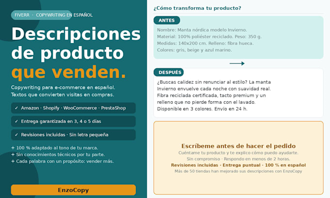 write descripciones de producto irresistibles para tu tienda online