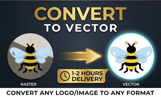 manually vector trace and convert logo to vector