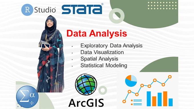 do data analysis using r, spss, stata, arcgis
