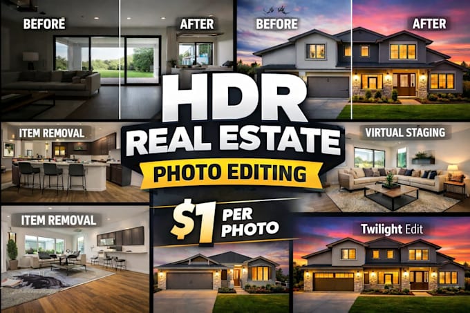 do professional real estate photo editing hdr blending
