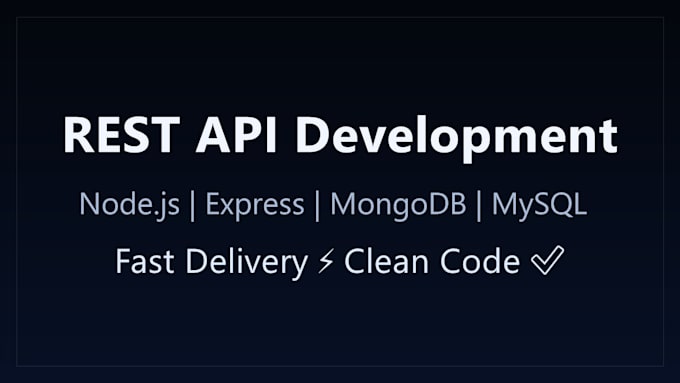 build a rest API with nodejs express and mongodb or mysql