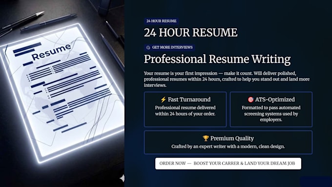 write a professional ats resume and CV