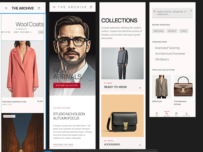 mobile app UI design figma