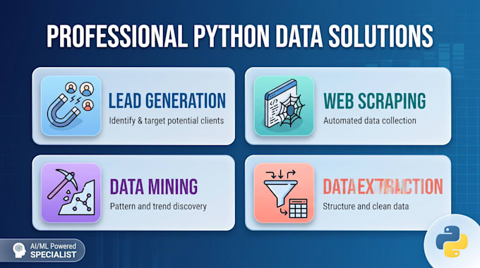 do web scraping and data mining from any website using python