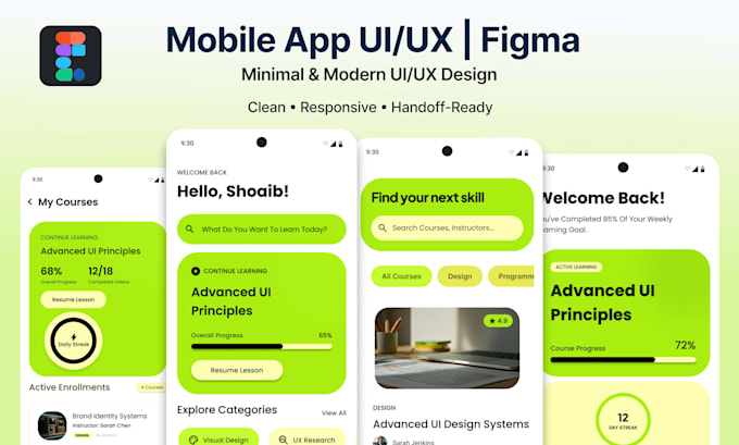 Ein professionelles mobile app ui ux in figma für ios und android entwerfen