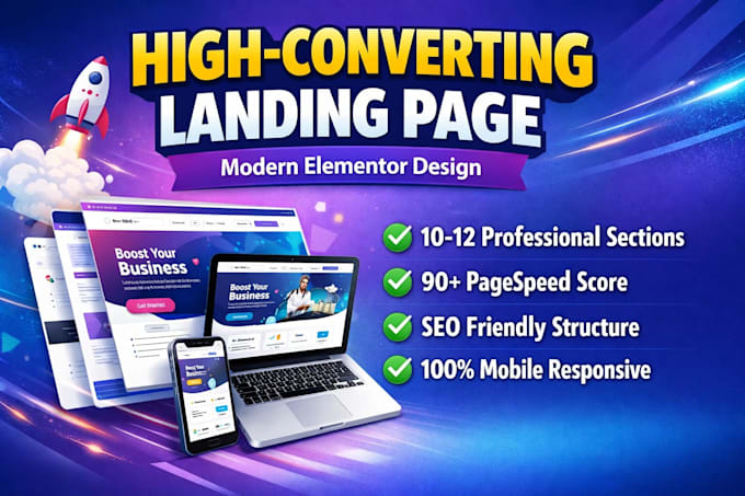 design a high converting elementor landing page
