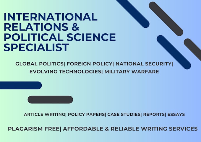 write on political science and international relations