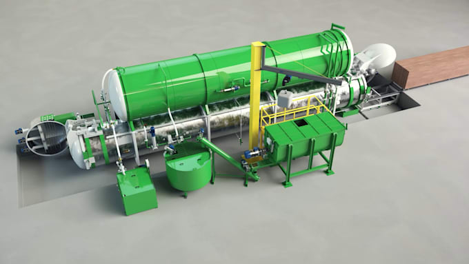 create 3d industrial process animation machinery workflow 3d explainer video