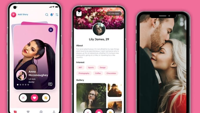 develop dating app, chat app, matchmaking app, online dating for ios and android
