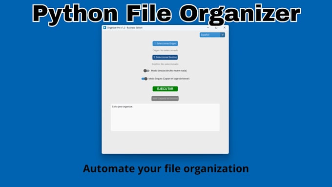 build a custom windows file organizer app with gui