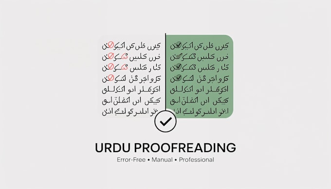 do urdu proofreading for books and manuscripts