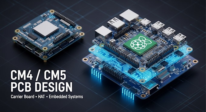 design custom raspberry pi cm4 cm5 carrier board pcb, hat embedded systems