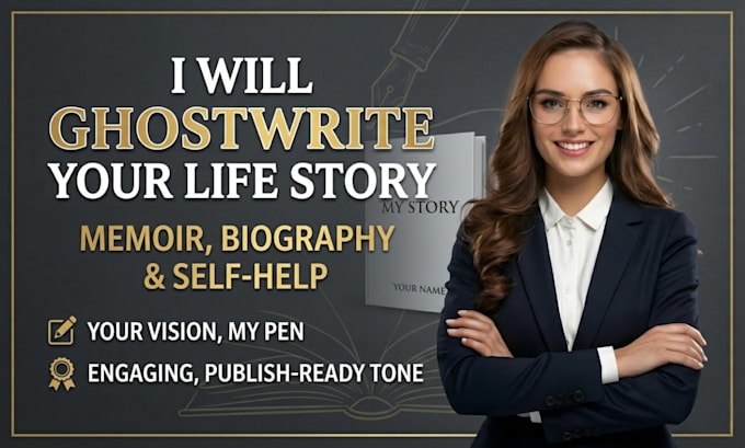 ghostwrite engaging memoir, biography, autobiography, self help book bookwriting