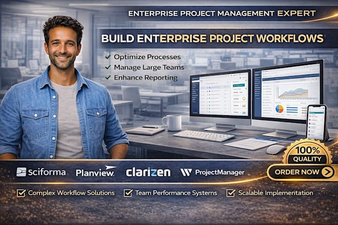 set up enterprise project management system planview, clarizen sciforma workzone