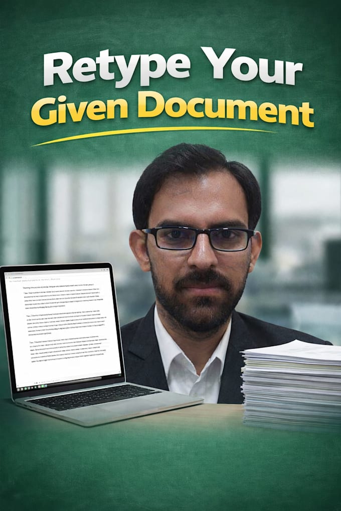do data entry and retyping of document for you
