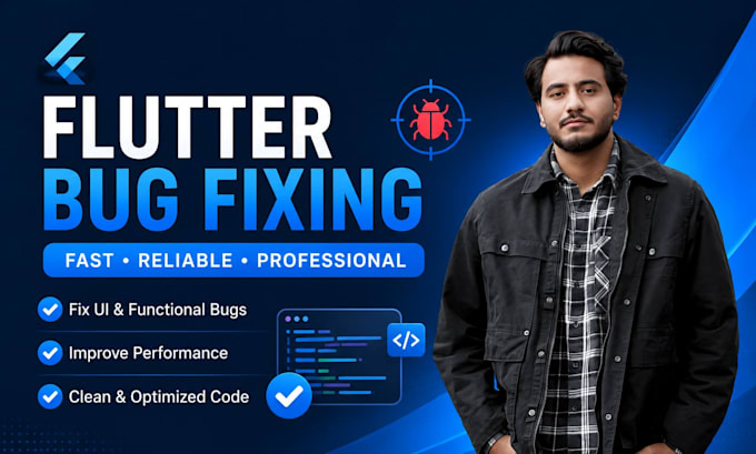 fix bugs, errors, debug and improve your flutter app