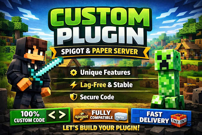 develop custom spigot or paper minecraft server plugin