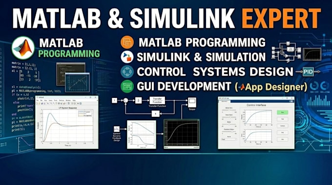 do your matlab programming, simulink, control system and gui projects