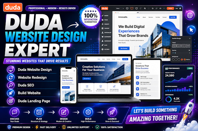 design duda website build wordpress website website redesign, duda landing page