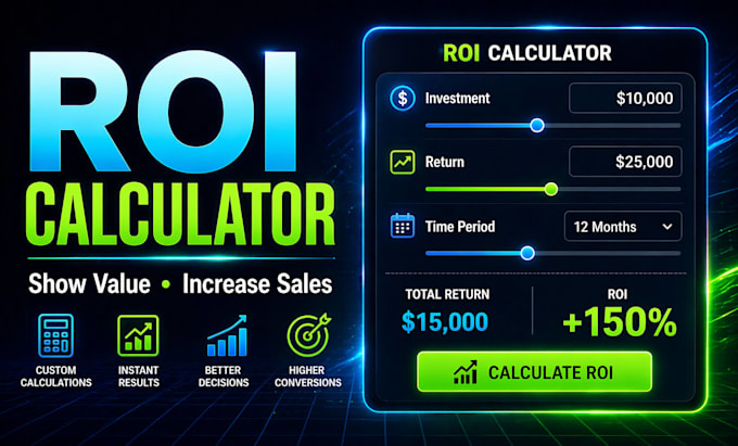 design custom ROI calculator for website